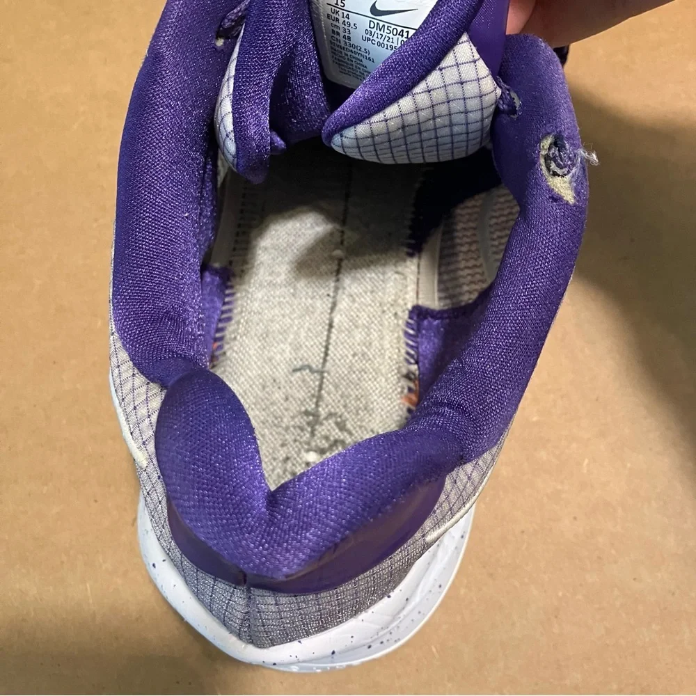 Nike Kyrie Low 4 TB Promo Field Purple/White DM5041-500 Men’s Size 15 No Insole - Picture 7 of 9
